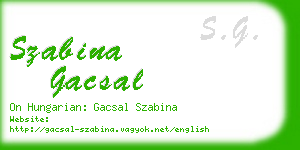 szabina gacsal business card